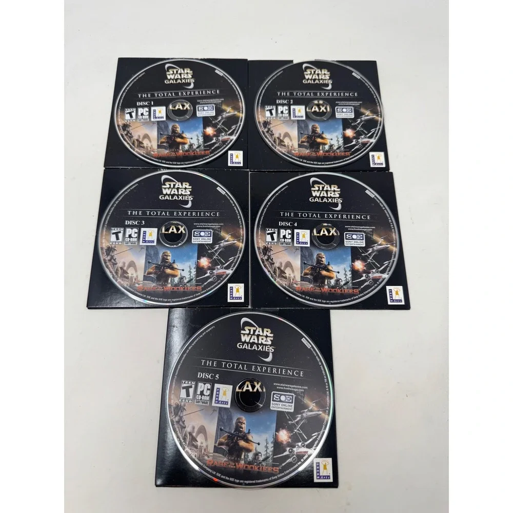 Star Wars Galaxies The Total Experience‎ PC 2005 LucasArts 5-Disc Set Big Box